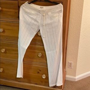 White billabong casual beach pants